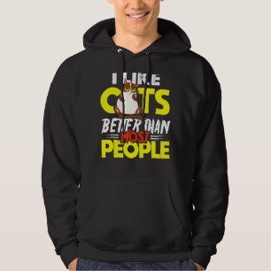 Veste À Capuche J'Aime Les Chats Plus Que Les Gens Pour Les Chats
