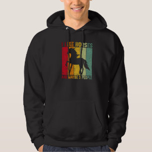 Veste À Capuche J'Aime Les Chevaux Et Peut-Être 3 Gens Chevaux À C