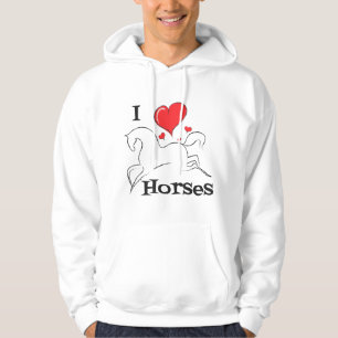 Veste À Capuche J'Aime Les Chevaux...Je Coeur Les Chevaux..T-Shirt