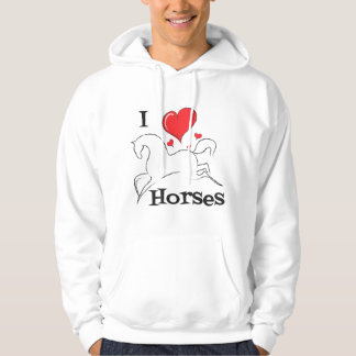 Veste À Capuche J'Aime Les Chevaux...Je Coeur Les Chevaux..T-Shirt
