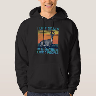 Veste À Capuche J'Aime Les Chèvres Et Peut-Être Comme 3 Personnes 