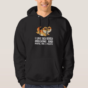 Veste À Capuche J'Aime Les Dragons Portés Et Peut-Être 3 Personnes