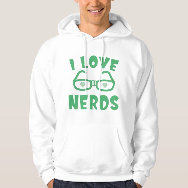 Veste À Capuche J'Aime Les Nerds (Devant)