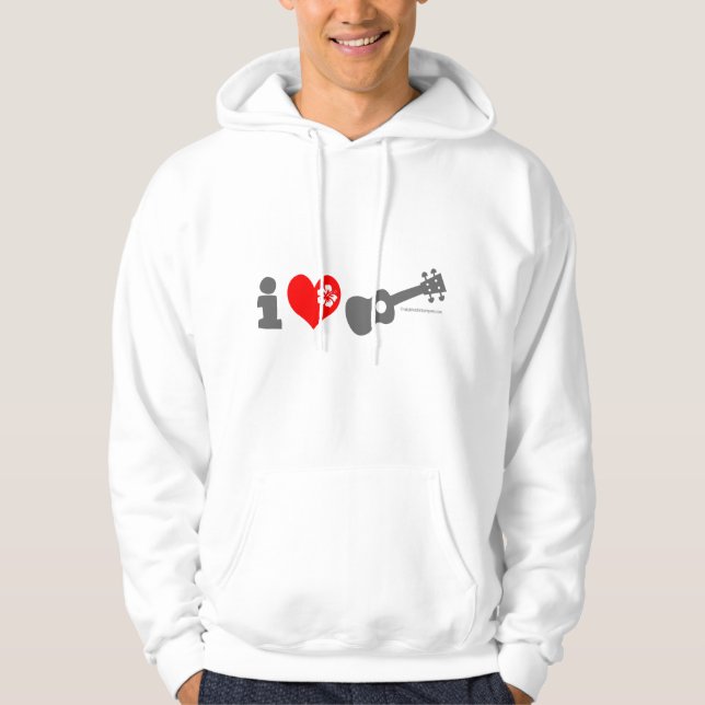Veste À Capuche J'aime l'ukulélé (Devant)