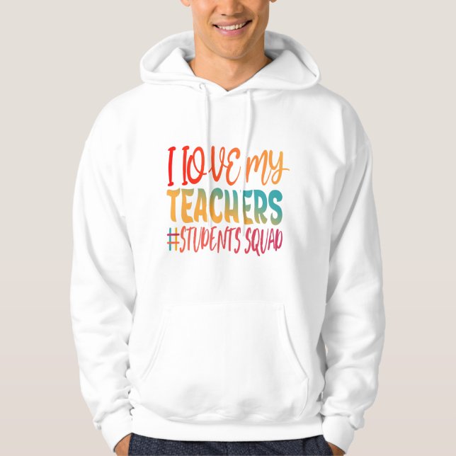 VESTE À CAPUCHE J'AIME MES PROFESSEURS. (Devant)