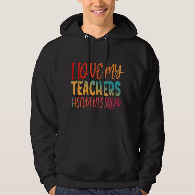 VESTE À CAPUCHE J'AIME MES PROFESSEURS. (Devant)