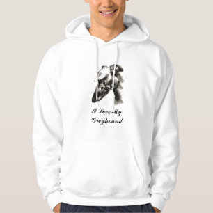 Veste À Capuche J'aime mon chien de lévrier