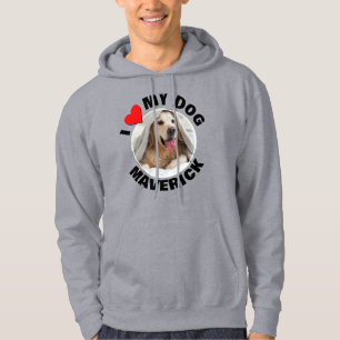 Veste À Capuche J'AIME MON CHIEN personnalisé