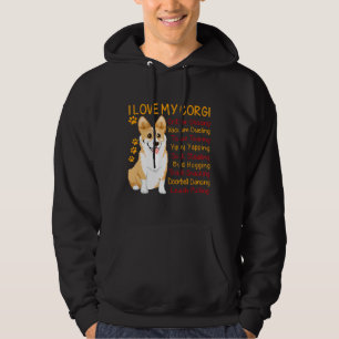 Veste À Capuche J'Aime Mon Corgi Funny Corgis Chien Maman Papa Ani