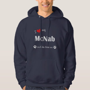 Veste À Capuche J'aime mon McNab (le chien femelle)