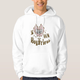 Veste À Capuche J'aime mon petit ami - Rouge - DingusDesign