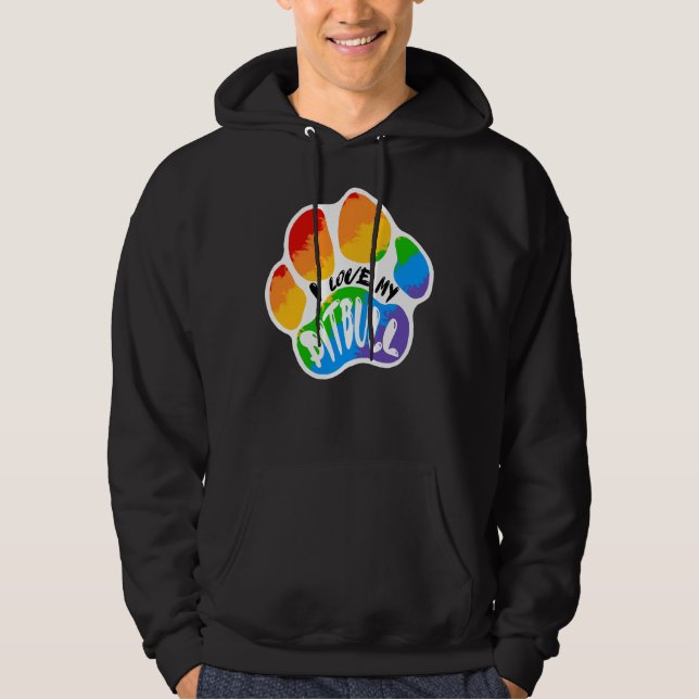 Veste À Capuche J'Aime Mon Pitbull 2 (Devant)