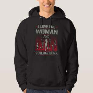 Veste À Capuche J'Aime Une Femme Et Plusieurs Armes À Feu
