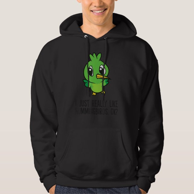 Veste À Capuche J'Aime Vraiment Les Colibris (Devant)