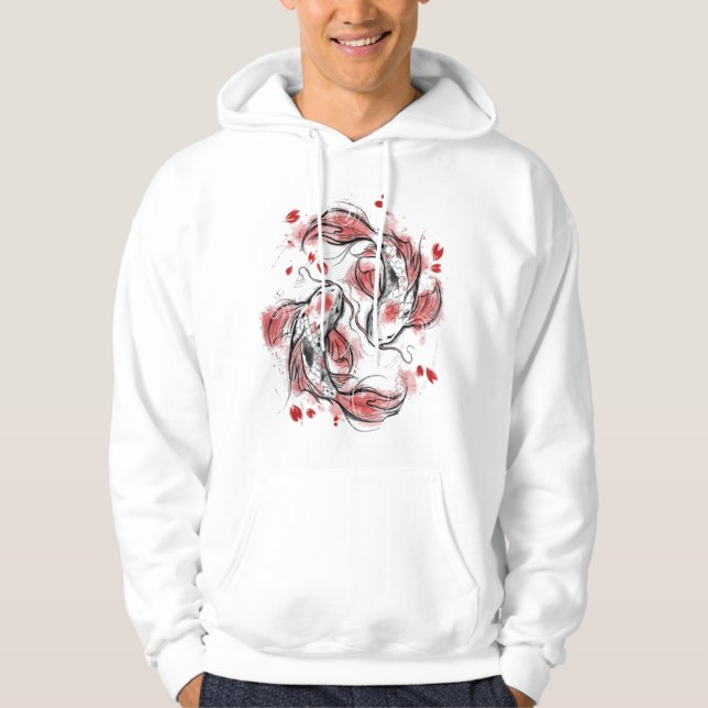 Veste À Capuche Japonais Koi Fish I Koi Carp Pond Japon Tattoo (Devant)