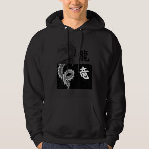 Veste À Capuche Japonais Tokyo dragon asiatique esthétique noir &