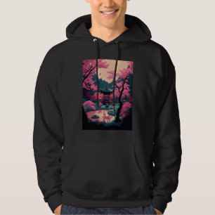 Veste À Capuche Jardin japonais Cherry Blossom pont shire rose