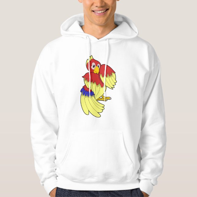 Veste À Capuche Jaune rouge perroquet (Devant)