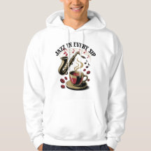 Jazz in Every Sip Coffee Lover Graphic Tee