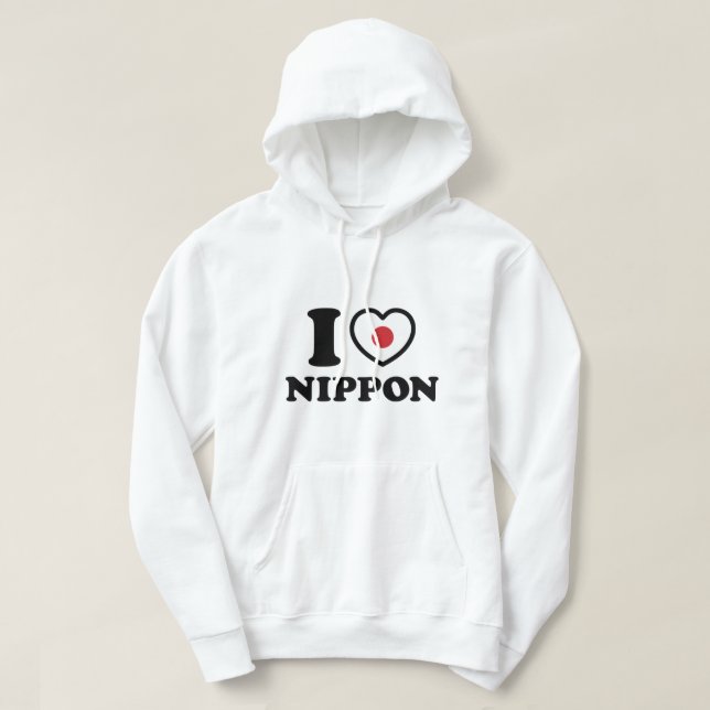 VESTE À CAPUCHE JE COEUR [AMOUR] NIPPON (Design devant)