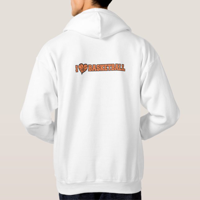 Veste À Capuche Je coeur Basketball Amour (Dos)
