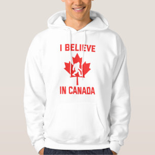 Veste À Capuche Je Crois Au Canada - Bigfoot Drôle