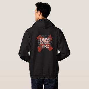 VESTE À CAPUCHE JE DÉTESTE LE DOUBLE VISAGE
