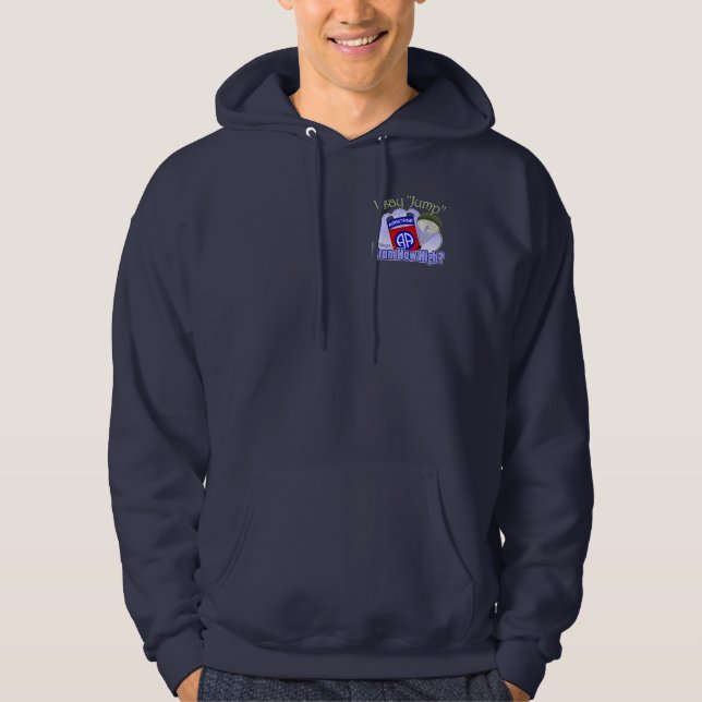 Veste À Capuche Je dis le saut [quatre-vingt-deuxième aéroportés] (Devant)