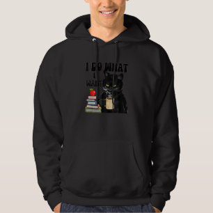 Veste À Capuche Je fais ce que je veux avec Black Cat Coffee et de