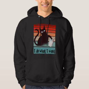 Veste À Capuche Je fais ce que je veux Drôle chat rebelle frapper