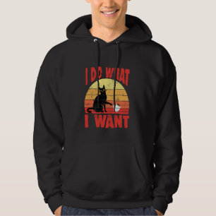 Veste À Capuche Je Fais Ce Que Je Veux Drôle Chat Tee Kitten Angry