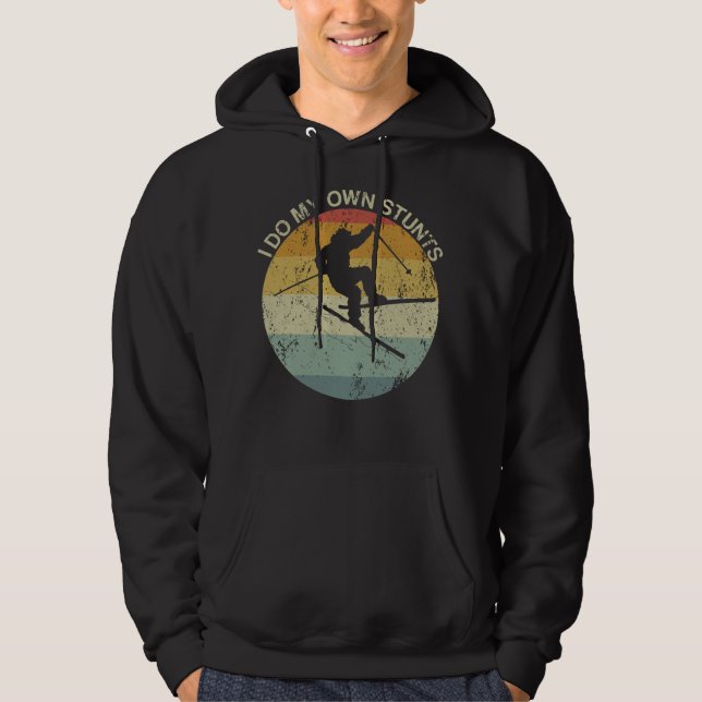 Veste À Capuche Je Fais Mes Propres Pieds Ski Blessé Skier (Devant)