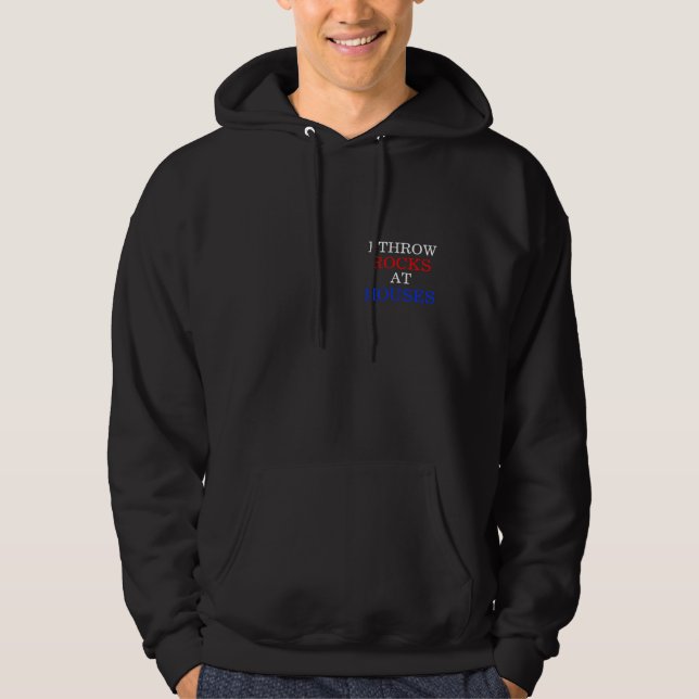 Veste À Capuche Je jette des roches aux Chambres (Devant)