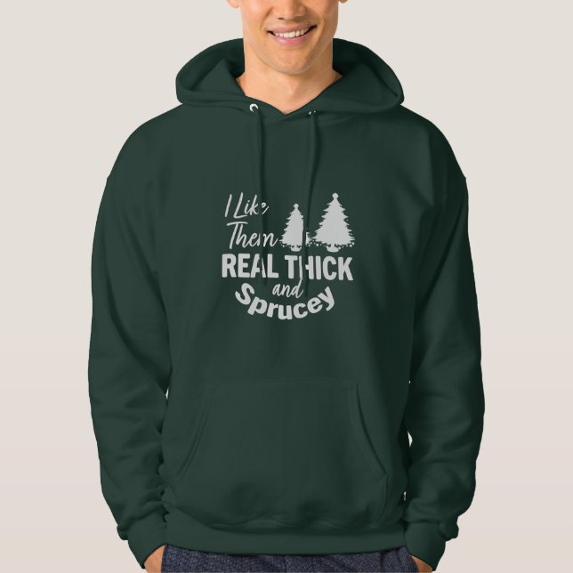 Veste À Capuche Je les aime vraiment épais et gros Noël drôle (Devant)