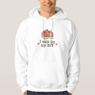 Veste À Capuche Je marche pour mon sweatshirt à capuchon de cancer