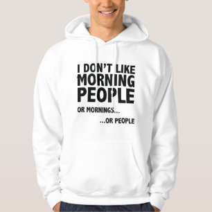 Veste À Capuche Je n'aime pas les gens du matin