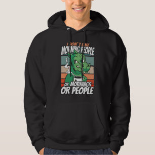 Veste À Capuche Je n'aime pas les matins, les matins ou les gens