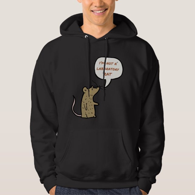 Veste À Capuche Je ne suis pas un rat de laboratoire (Devant)