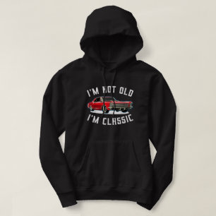 Veste À Capuche JE NE SUIS PAS VIEILLE JE SUIS CLASSIQUE Rétro Vin