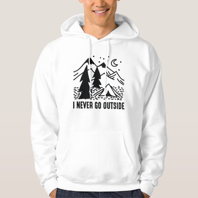 Veste À Capuche Je Ne Vais Jamais Dehors (Devant)