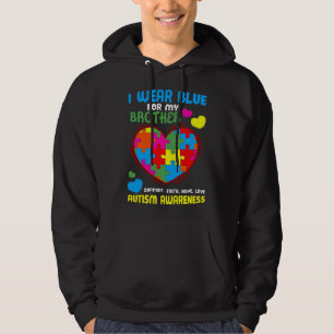 Veste À Capuche Je Porte Du Bleu Pour Mon Frère Autisme