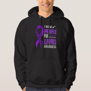 Veste À Capuche Je Porte Du Ruban Violet Pour Lupus Sensibilisatio