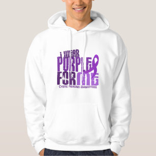 Veste À Capuche Je porte le pourpre pour moi la mucoviscidose 6,4