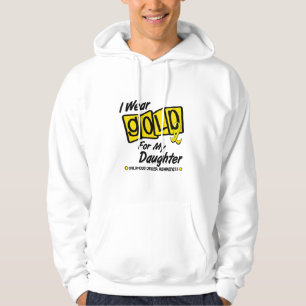 Veste À Capuche Je porte l'or pour ma FILLE 8