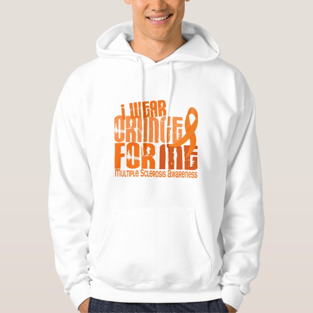 Veste À Capuche Je porte l'orange pour moi milliseconde de (Devant)