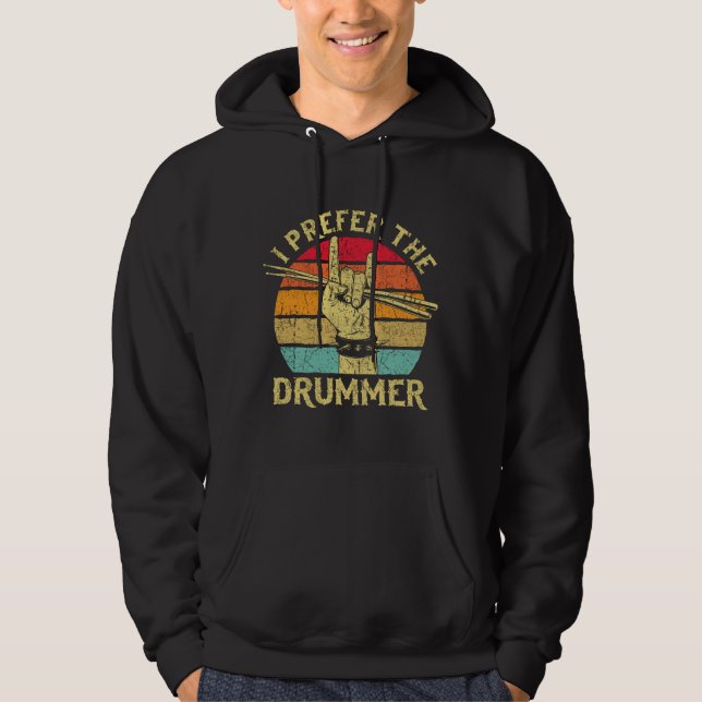 Veste À Capuche Je préfère le batteur (Devant)