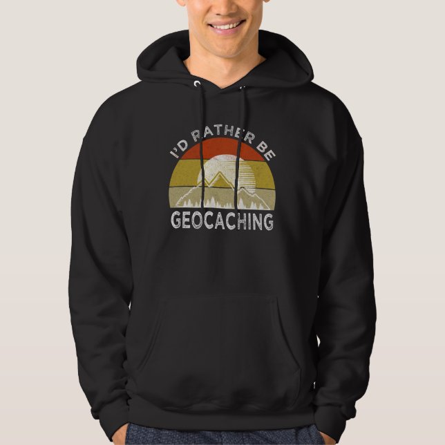 Veste À Capuche Je préférerais être géocaching (Devant)