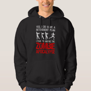 Veste À Capuche Je Prévois De Survivre Au Coureur Zombie Apocalyps