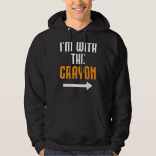Veste À Capuche Je suis avec le costume de chemise Crayon Drôle Ha