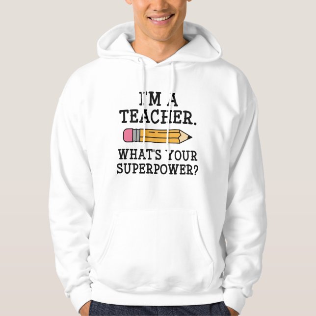 Veste À Capuche Je suis enseignant (Devant)